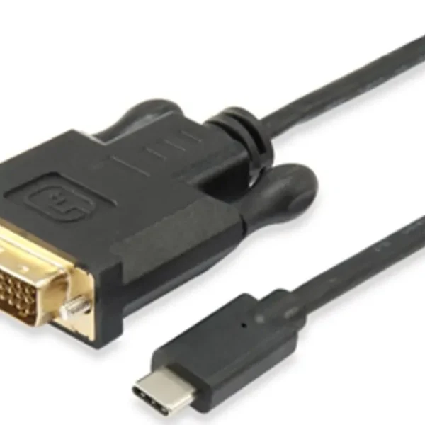 Kabllo Equip USB Type C në DVI D Dual Link, 1.8m, e zezë