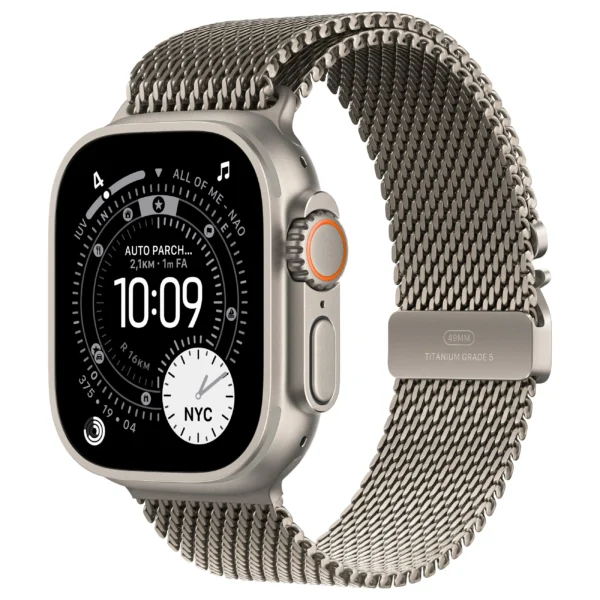 Apple Watch Ultra 3 / GPS + Cellular / 49mm / Natural Titanium Case / Natural Titanium Milanese Loop / Medium