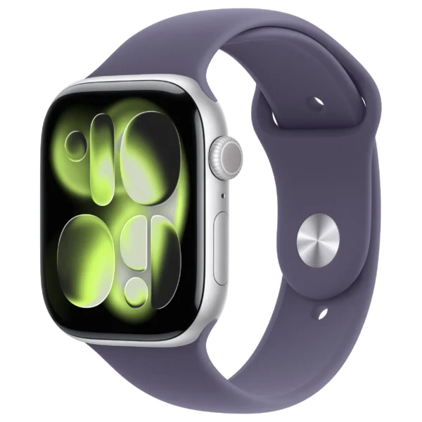 Apple Watch S11 / 46mm / Cellular / Aluminium Silver Band with Fog Violet Sport Band– M/L