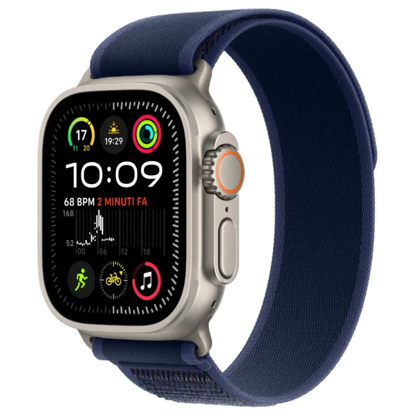 Apple Watch Ultra 2 / GPS + Cellular / 49mm / Natural Titanium Case with Blue Trail Loop – S / M