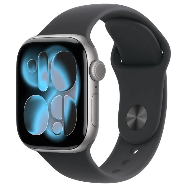 Apple Watch S11 / Cellular / 42mm / Aluminium Space Gray Case with Black Sport Armband – M/L