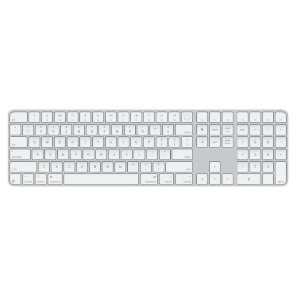 Tastierë Apple Magic / Touch ID / Numeric Keypad / USB-C / Wireless / QWERTY US – Bardhë