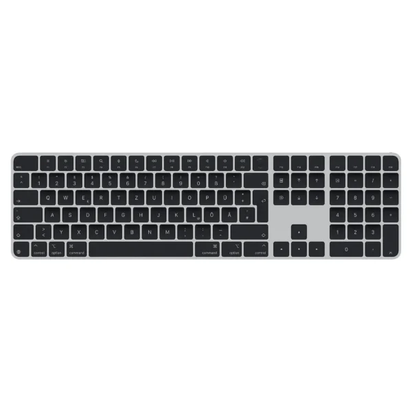Apple Magic Keyboard with Touch ID and Numeric Keypad / Black Keys / Compatible with Mac (Apple Silicon) – German