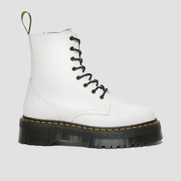 Dr.Martens Women’s Jadon Boot Smooth Leather Platforms – White