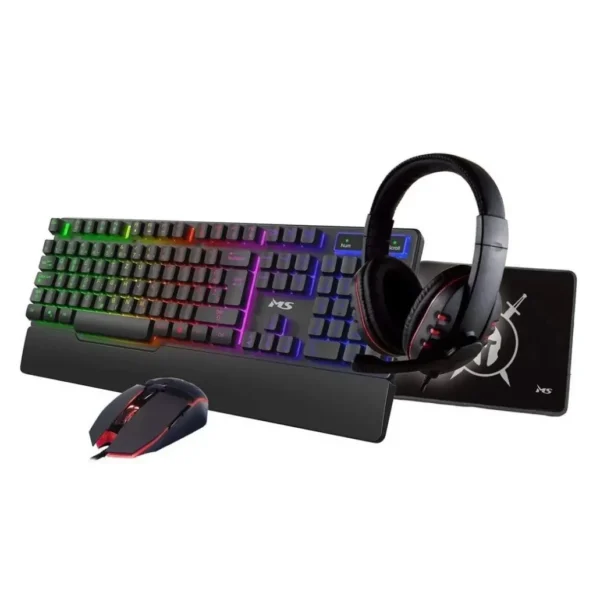 Tastierë Combo MS Elite C501 4in1 Tastierë + Maus + Maus Pad + Kufje – Black