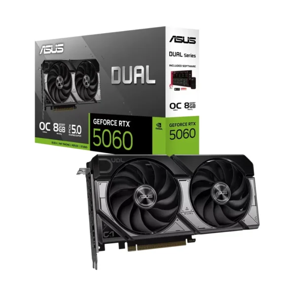Kartelë Grafike ASUS Dual GeForce RTX 5060 OC 8GB Graphics Card