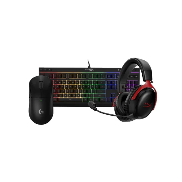 Tastierë Combo, Gaming HyperX Alloy Core RGB Wired – Black, Kufje HP Hyper X Cloud III Wired Gaming Headset, 7.1 Sound, DTS Headphones – Black Maus Logitech G PRO X Superlight 2 – Black