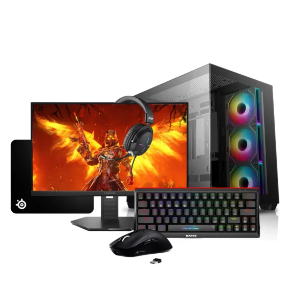Gaming Bundle Ignite 25 – Intel Core i7-14700KF, RTX 5060 8GB, 16GB RAM, 512GB NVMe SSD + Lenovo Monitor Legion 25-10 24.5″ 320Hz + Tastierë Gaming Marvo KG962W + Mouse Attack Shark X3 + Acer Nitro Gaming Headset + Shtresë mausi SteelSeries