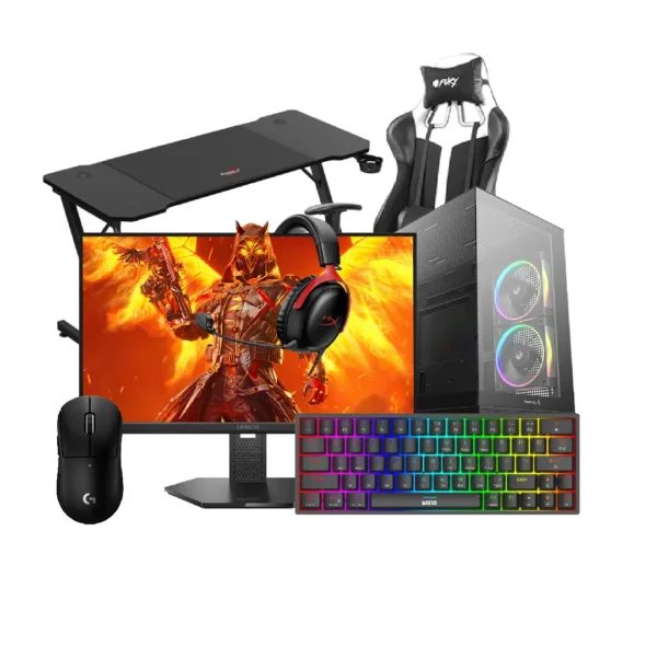 Gaming Bundle Venom 4 – AMD Ryzen 7 9800X3D, RTX 5060 Ti 8GB, 16GB RAM, 512GB NVMe SSD +Monitor 24.5″ FHD 320Hz + Desk + Chair + Mouse + Headset + Keyboard
