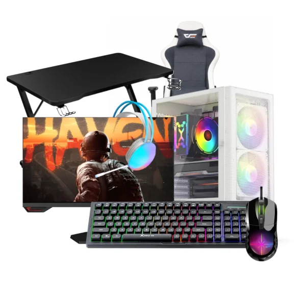 Gaming Bundle Ignite 37 – Intel i5-12400F, RTX 3050 6GB, 16GB, 512GB NVMe, Monitor 200Hz, Gaming Chair, Gaming keyboard and mouse, Gaming Desk, Gaming Headset