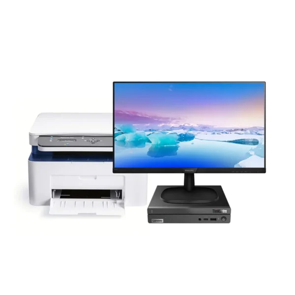 COMBO, Lenovo ThinkCentre Neo50q + Xerox WorkCentre 3025V_BI + Philips 27″