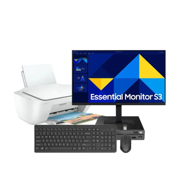 COMBO Lenovo ThinkCentre Neo50q G4 + Samsung 27″ + HP 330 Wireless + HP DeskJet 2320