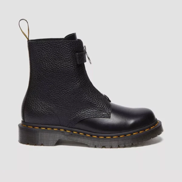 Dr. Martens Women’s 1460 Front Zip Leather Lace Up Boots – Black