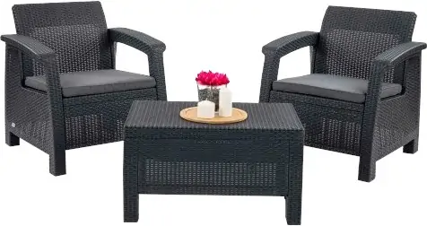 Set Kopshti Keter 2 Ulse+ Tavolina Corfu Ii Gra+Nwclgr 426-Std