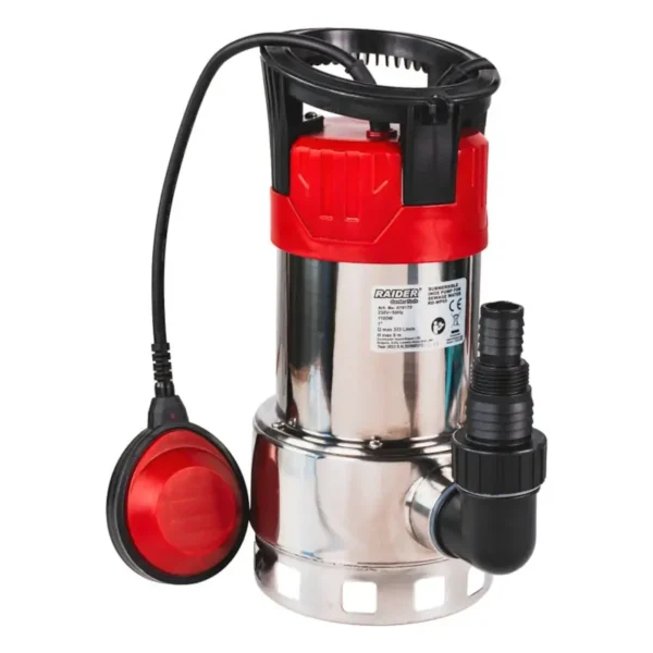 Raider Pompa Submersible Inox 1100W 1″ 333L/Min 9M Inox Rd-Wp65