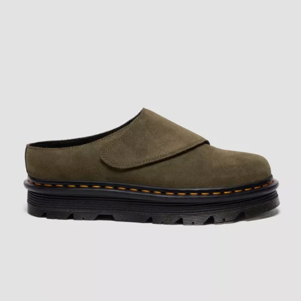 Dr. Martens Women’s Zebzag Suede Casual Slingback – Olive / Bronx Suede