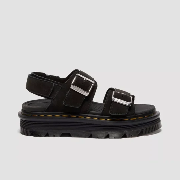 Dr. Martens Women’s Zebzag Suede Sandals – Black