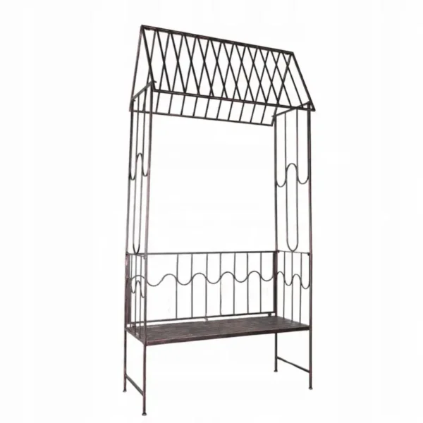 Pergolë Kopshti Me Stol 123 × 63 × 252 Cm, Bronz Antik