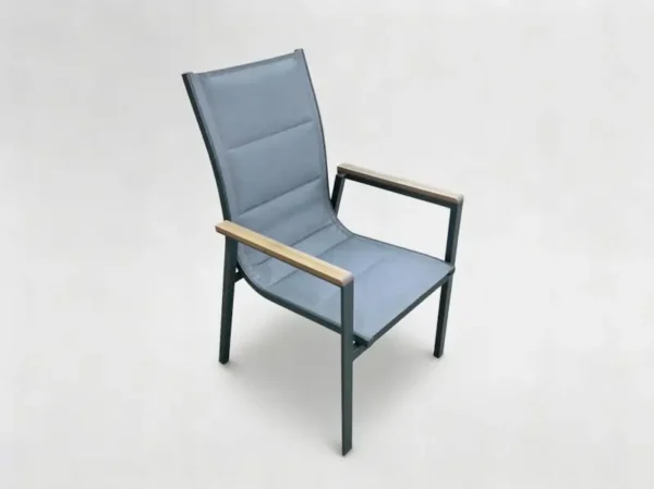 Karrige Alumini Për Kopsht Me Polywood 64 X 55 X 91 Cm, Gri E Errët