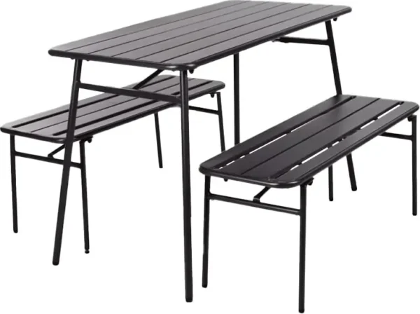 Set Mobilje Kopshtit 3 Pjesë Gri