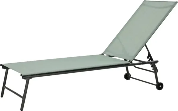 Shezllon Për Diell 185X57X31Cm Ngjyrë E Gjelbër