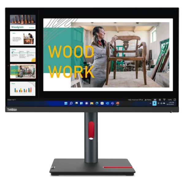 Monitor, 60,5cm/23,8″ (2560×1440) Lenovo ThinkVision P24q-30 16:9 QHD IPS 60Hz 4ms HDMI DP USB Vesa Black